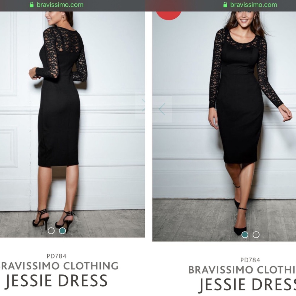 Bravissimo Jessie Dress Black Stretch Lace 12curvy